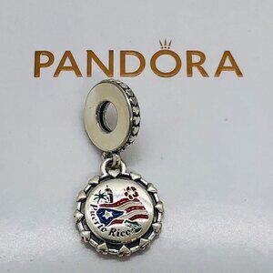 ✨🔥Pandora Puerto Rico flag Charm  S925 Silver with box
